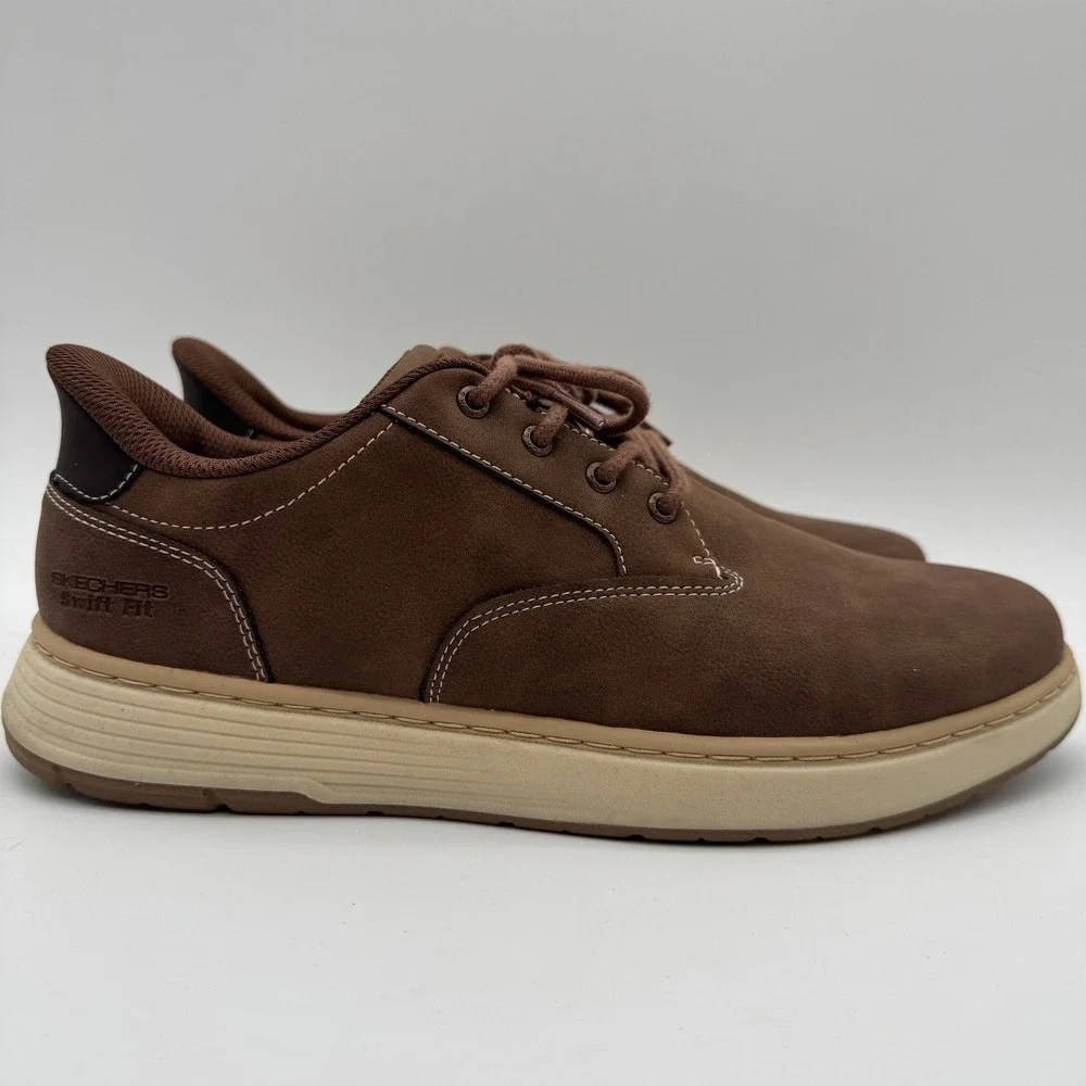 Skechers Hands Free Swift Fit Brown Casual Shoes‎ Men's Size 10